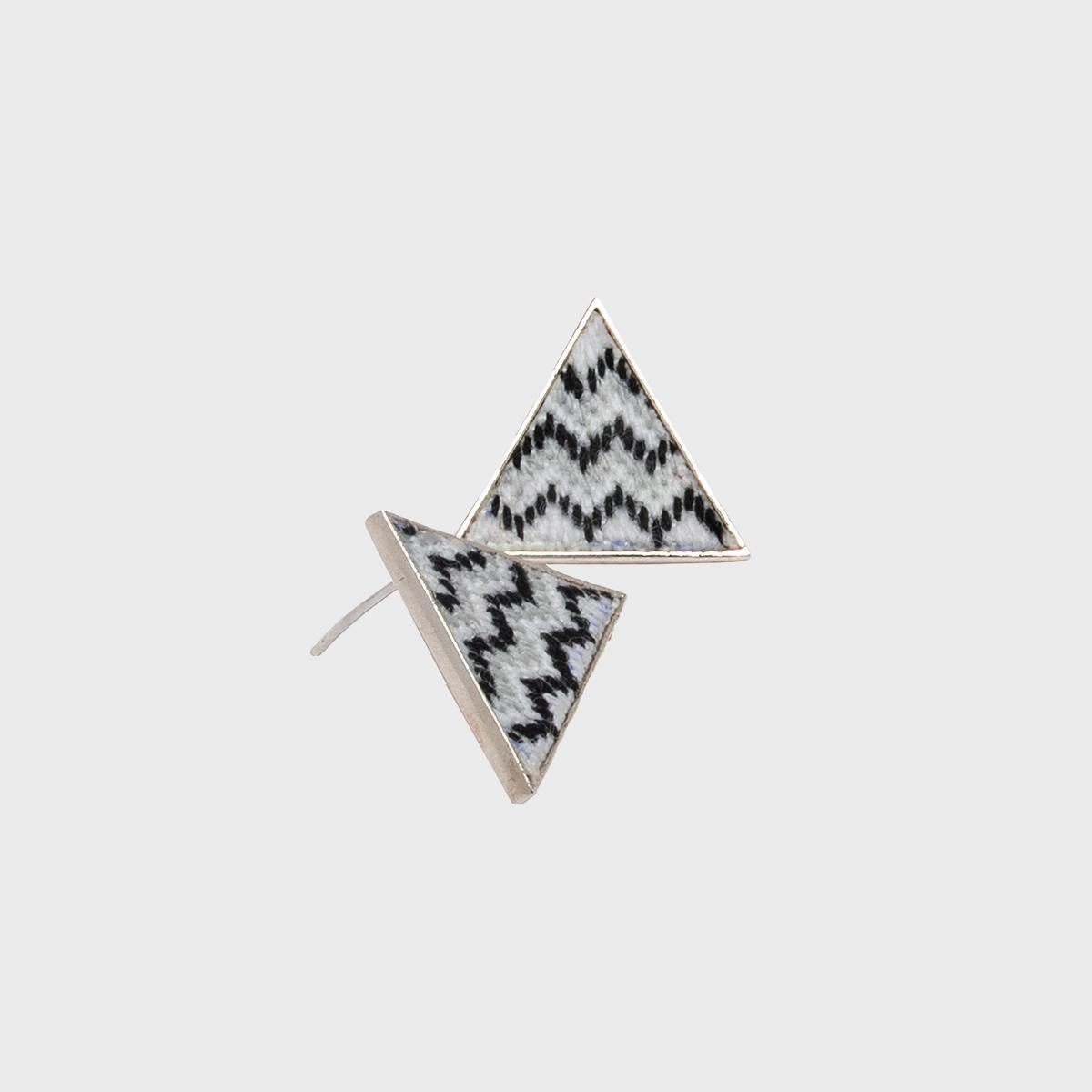Kouhok Balochi Hand-Embroidered Silver Earrings | Artisan Jewelry