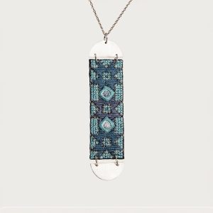 Hootak silver long necklace handmade