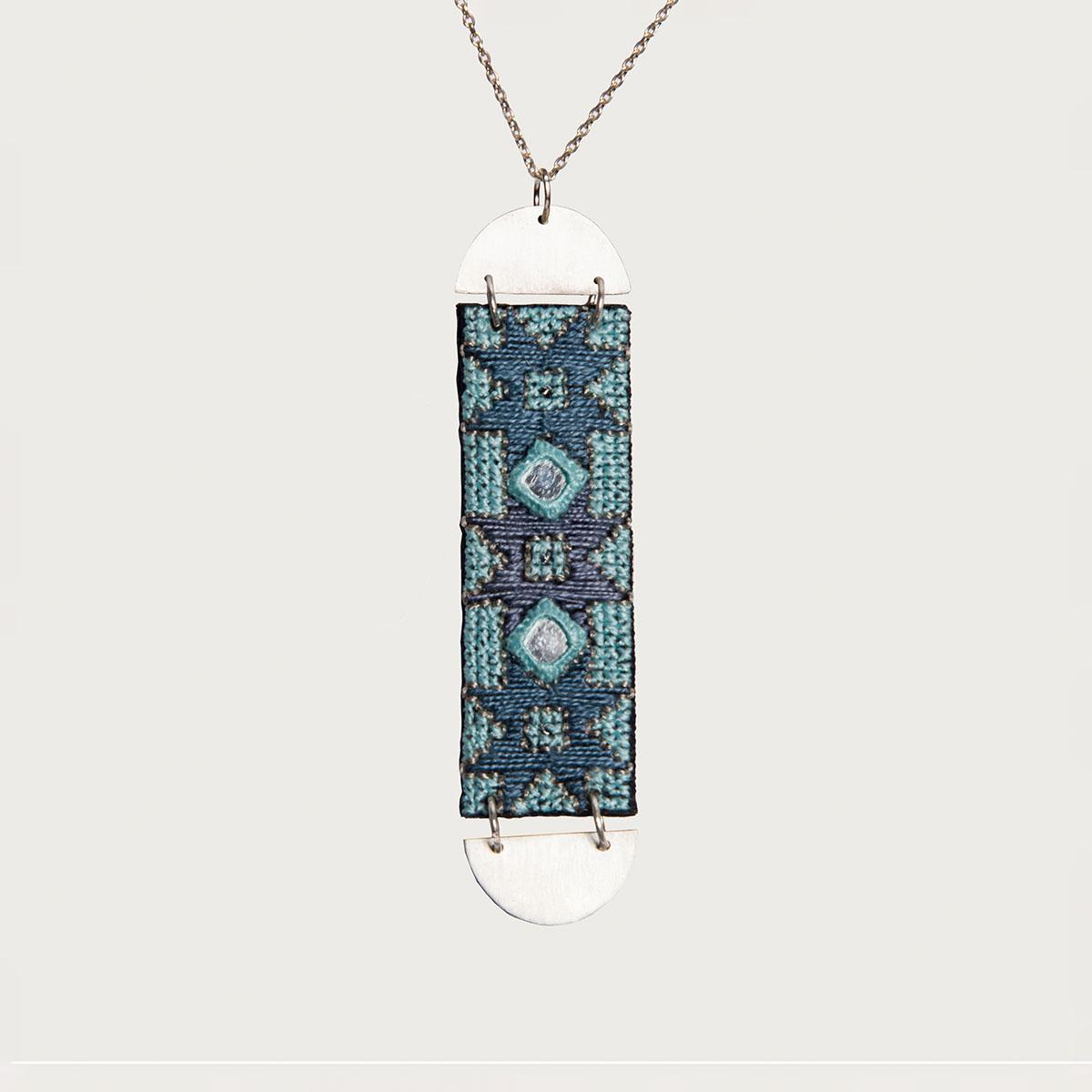 Hootak silver long necklace handmade