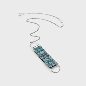 Hootak Balochi Hand-Embroidered Silver Wire Long Necklace | Artisan Jewelry