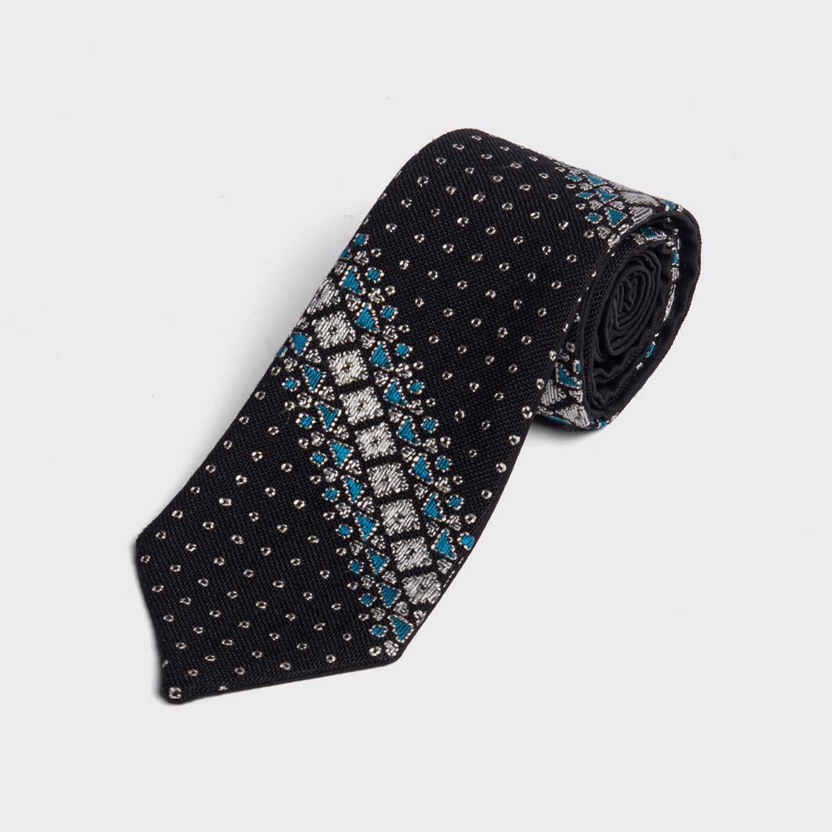 Malek Naz Handmade Balochi Embroidered Silk Men’s Tie