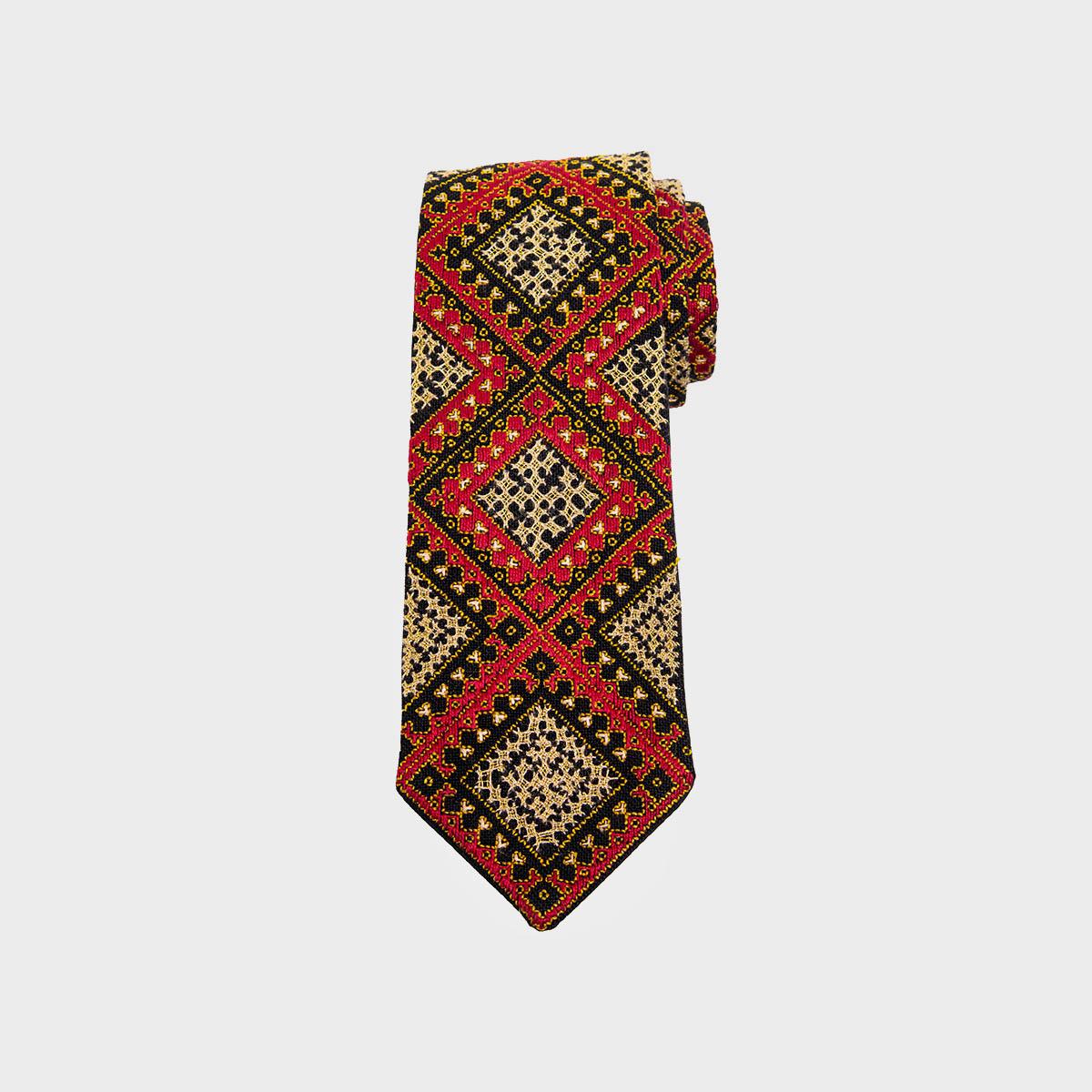 Dorhan Handmade Balochi Embroidered Silk Men’s Tie