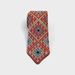 Taftan Handmade Balochi Embroidered Silk Men’s Tie