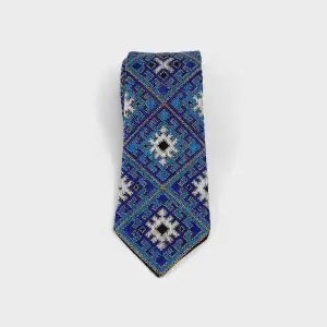 Taftan Handmade Balochi Embroidered Silk Men’s Tie