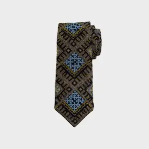 Ahoug Handmade Balochi Embroidered Silk Men’s Tie