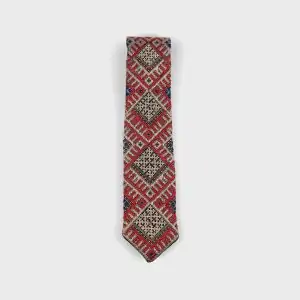 Ahoug Handmade Balochi Embroidered Silk Men’s Tie