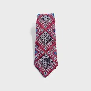Ahoug Handmade Balochi Embroidered Silk Men’s Tie